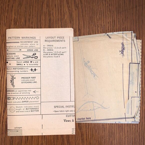 Vtg Butterick 60s/70s shift dress pattern - Picture 6 of 6